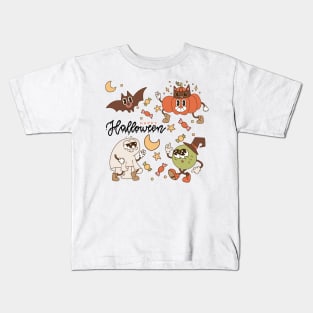 Retro Happy Halloween Kids T-Shirt